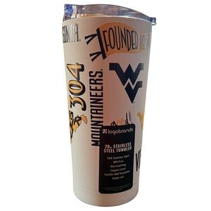 West Virginia Logobrands 20oz Stainless Steel Tumbler NWT